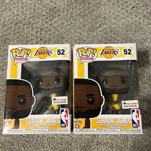 Funko POP Lebron James #52 yellow jersey #23 lakers, footlocker exclusive